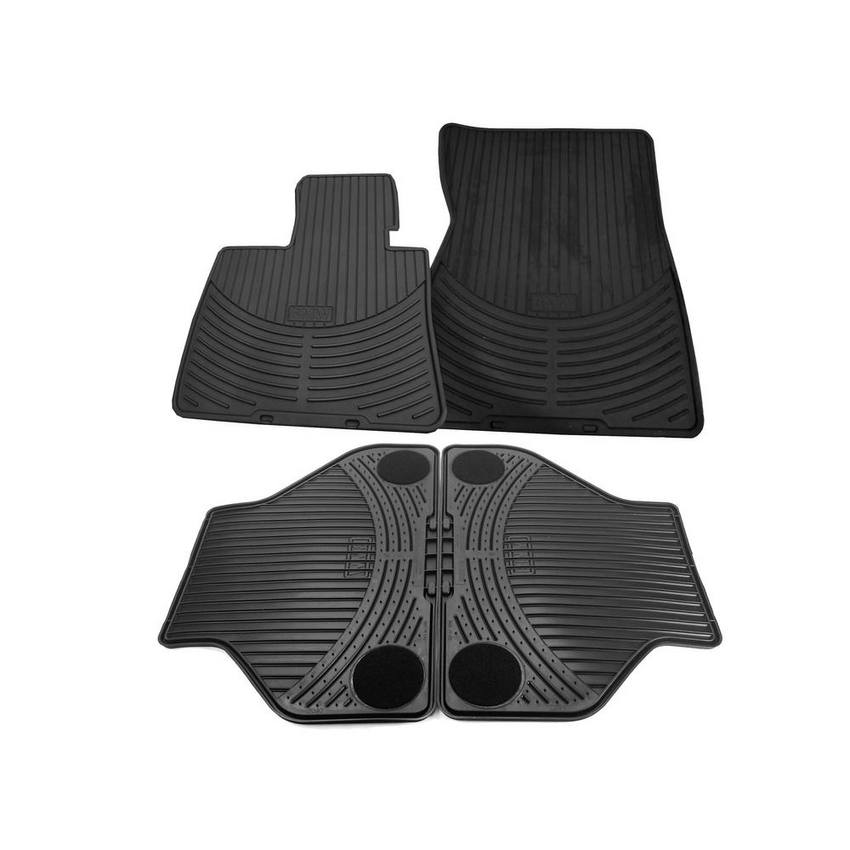 BMW Floor Mat Set - Front and Rear (All Weather) (Rubber) (Black)